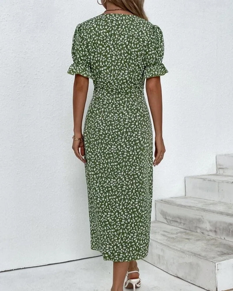 Adeline - Lockeres Wickelkleid mit Blumenmuster