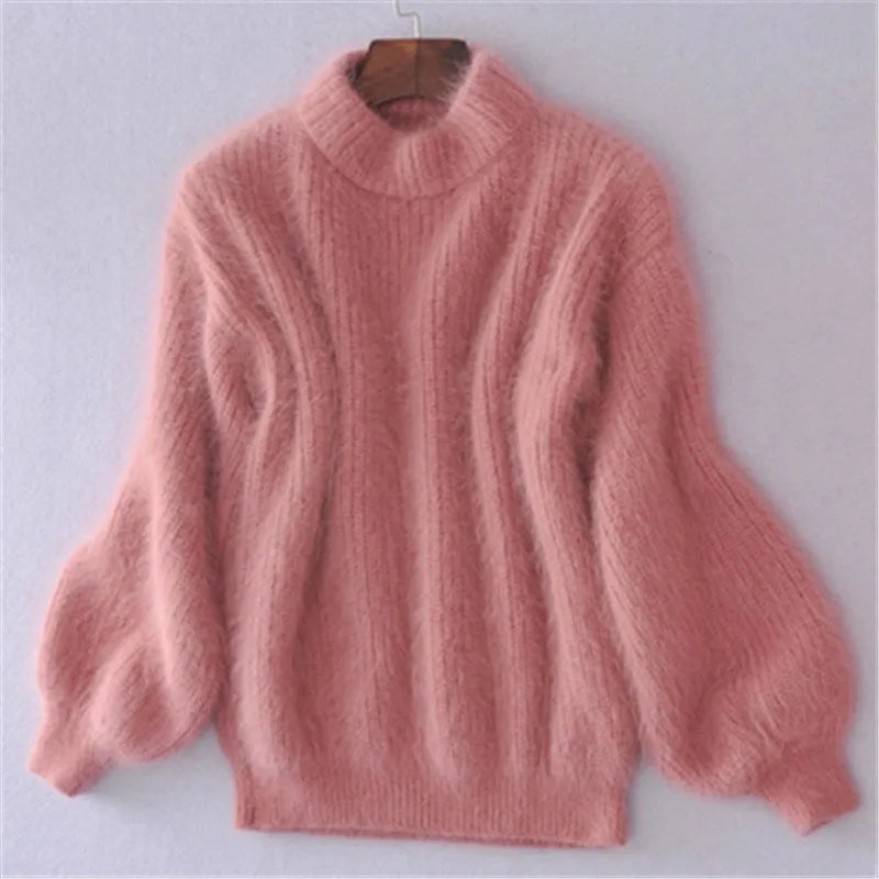 Brenda – Vintage Pullover im Angora-Look