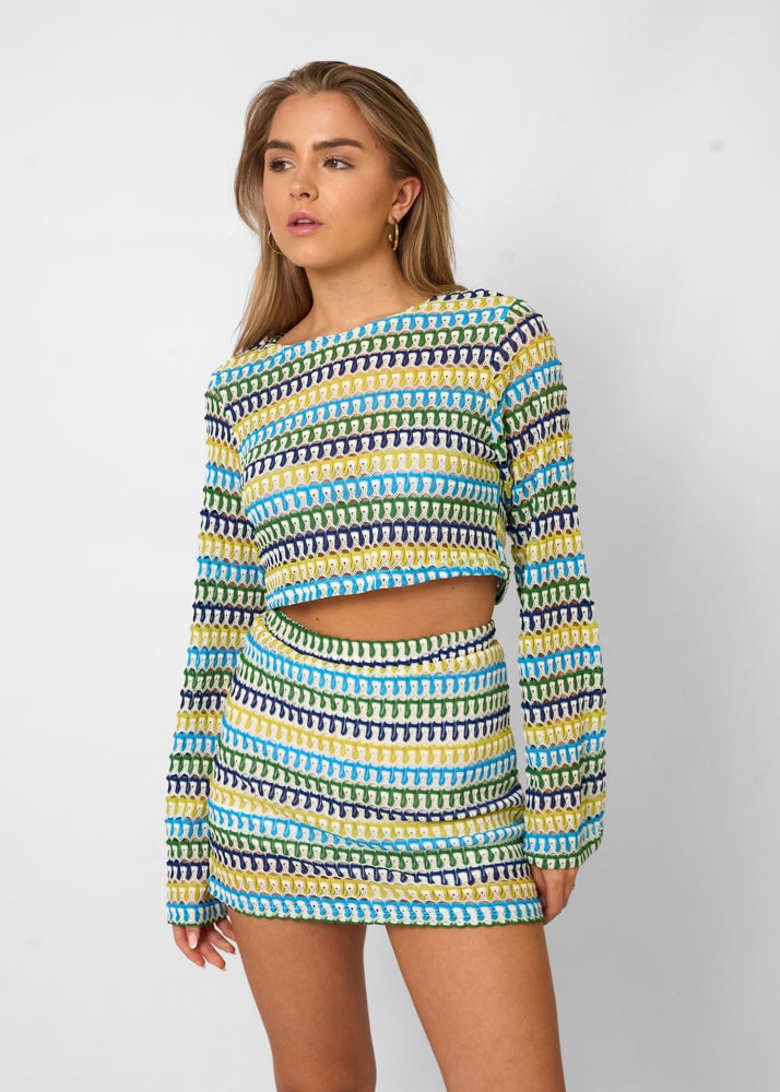 Giada – Set Crop Top und Minirock