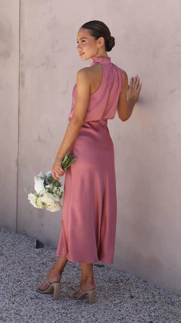 Nancy - Schillerndes, langes Damenkleid