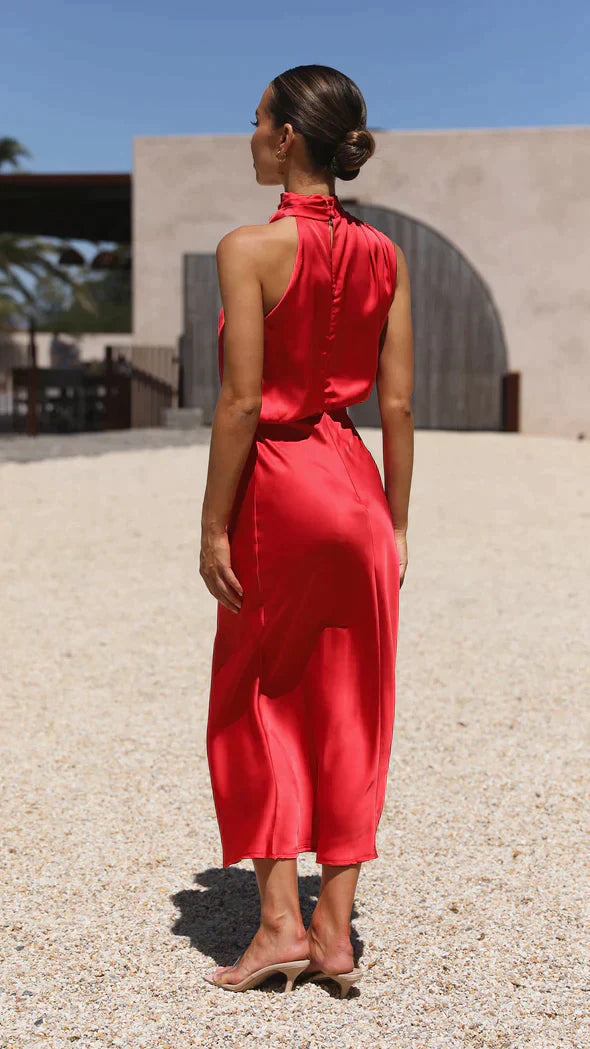Nancy - Schillerndes, langes Damenkleid