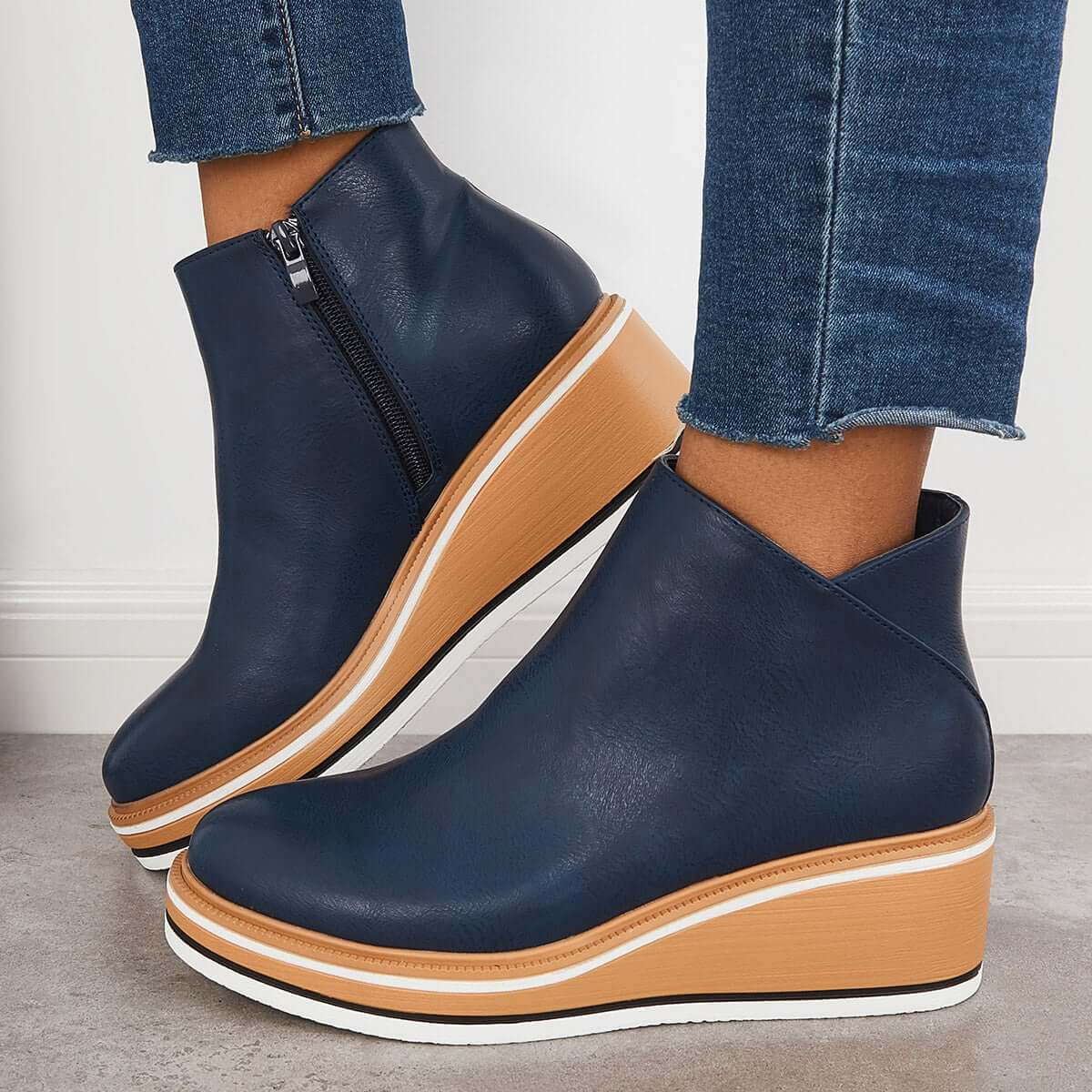 Nikkole - Lässige Lederstiefeletten für Damen