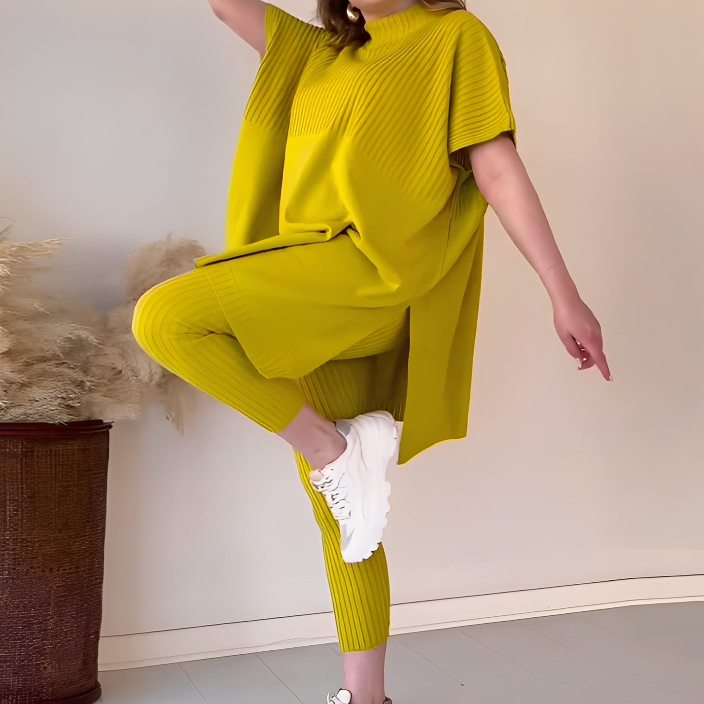 Roxanna - Lässiges, locker sitzendes zweiteiliges Strick-Set für Damen