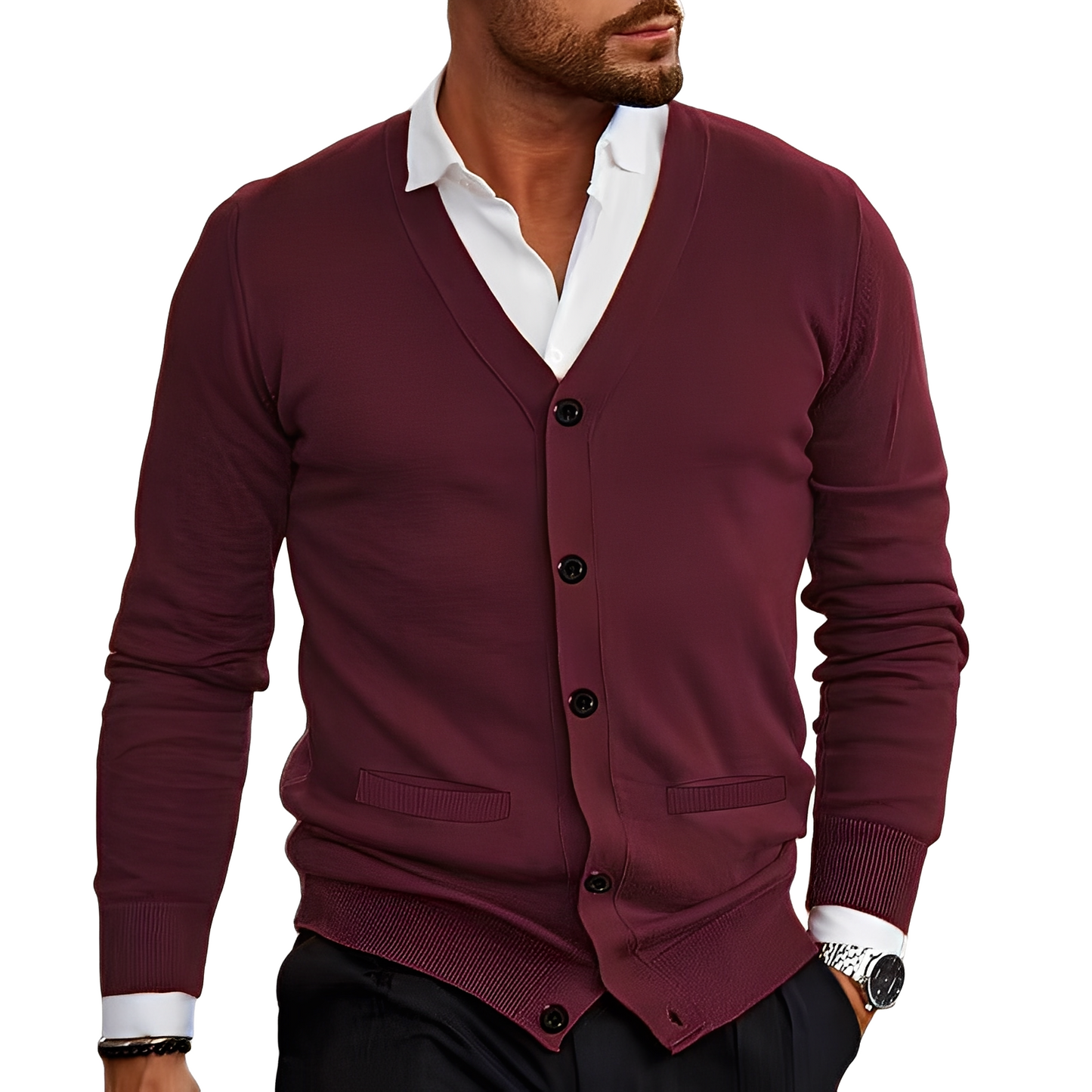 Terrell - Lässige Strickjacke mit Taschen für Herren