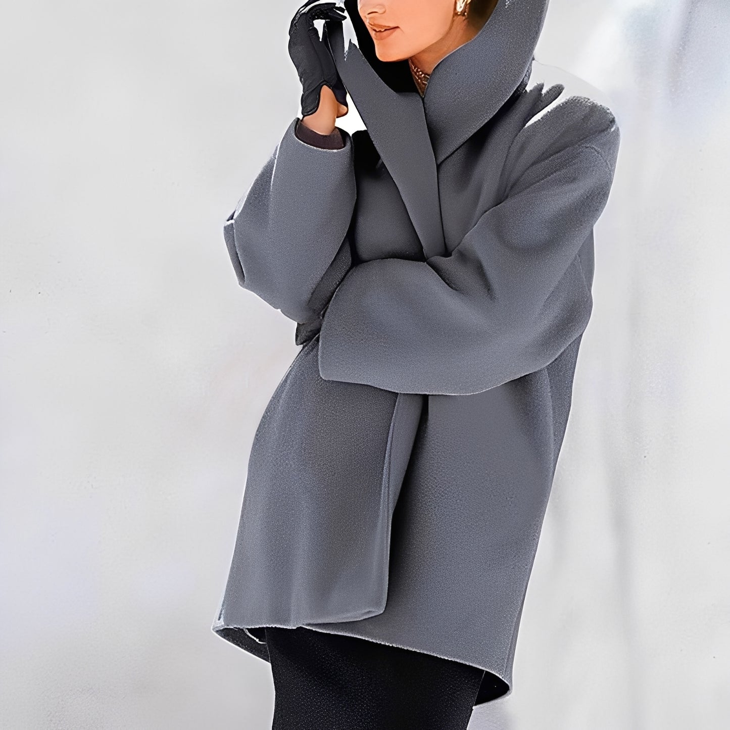 Dannie - Eleganter, locker fallender Wollmantel für Damen