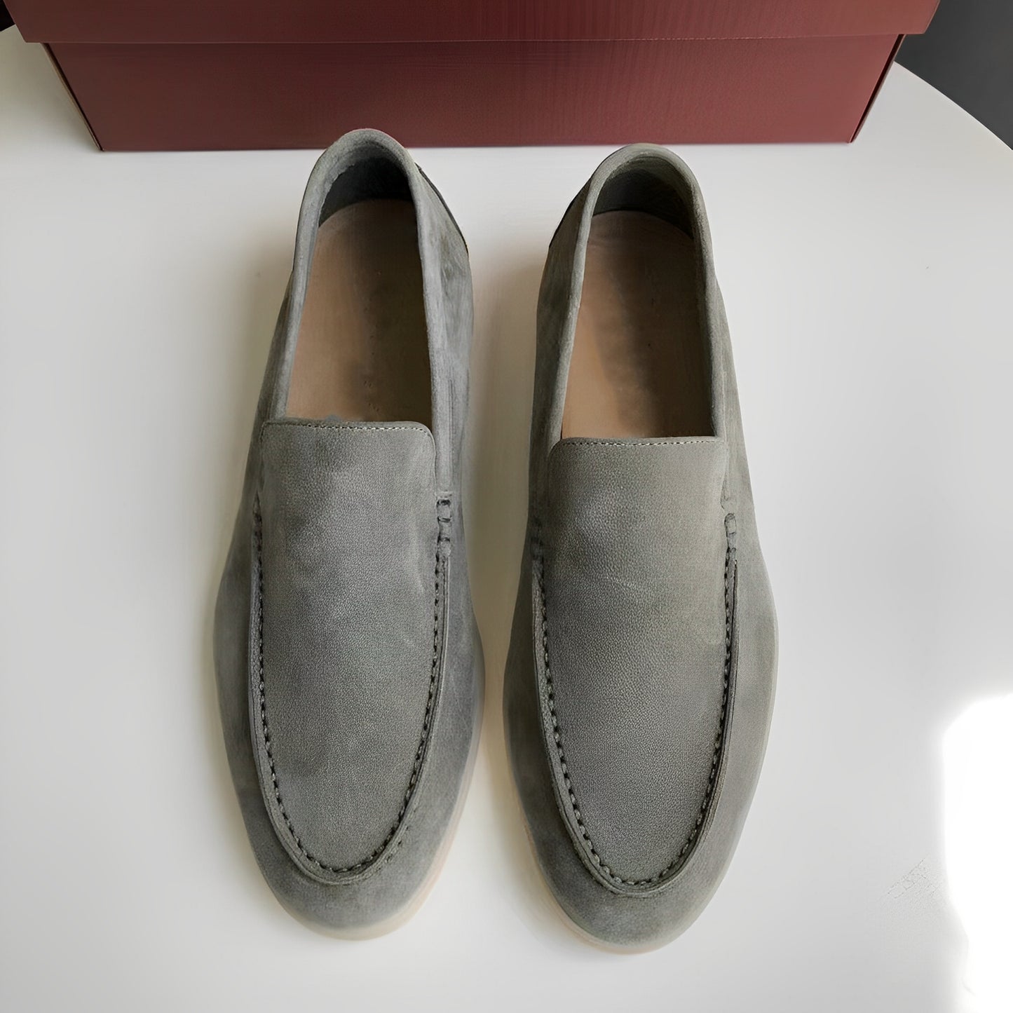 Dominick - Flache Wildleder-Loafer für Herren