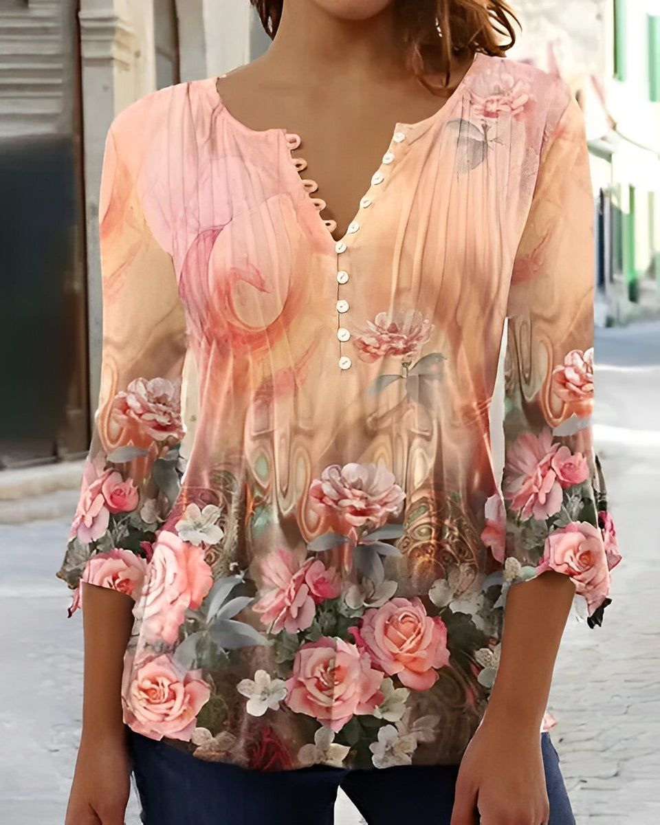 Eloise - Elegantes Oberteil mit Blumenprint für Damen