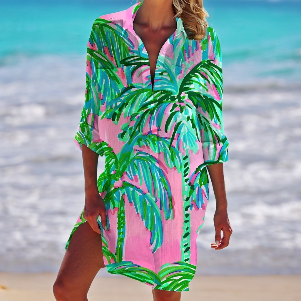 Ariel - Lockeres Strandhemdkleid für Damen