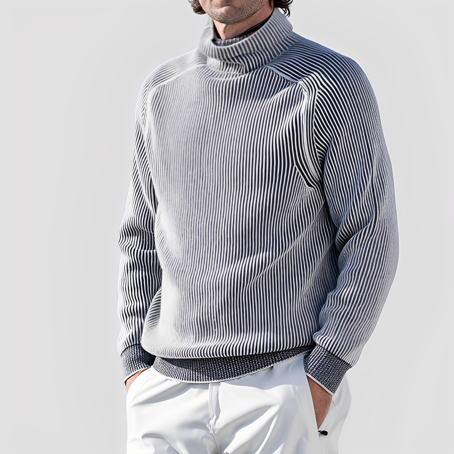 Chadwick - Eleganter, warmer Rollkragenpullover aus Wolle für Herren