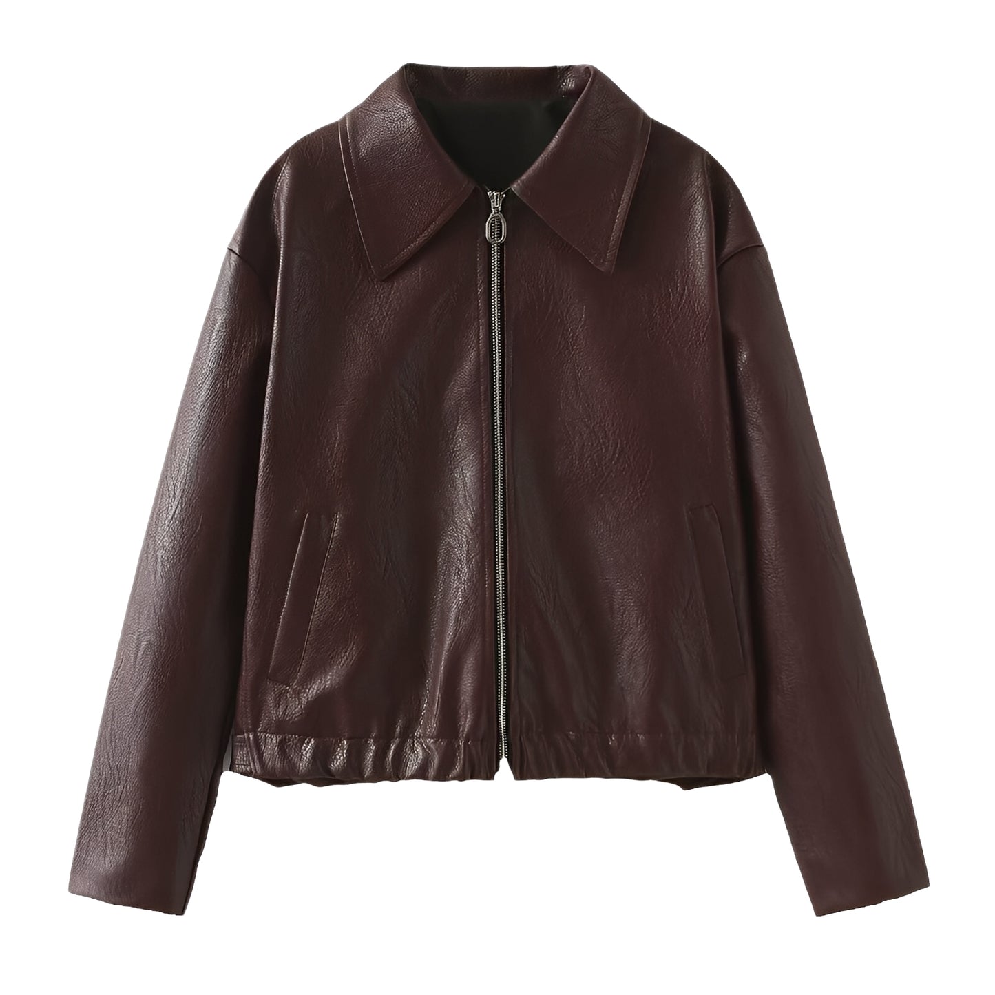 Lesley - Modische Lederjacke mit Reißverschluss für Damen
