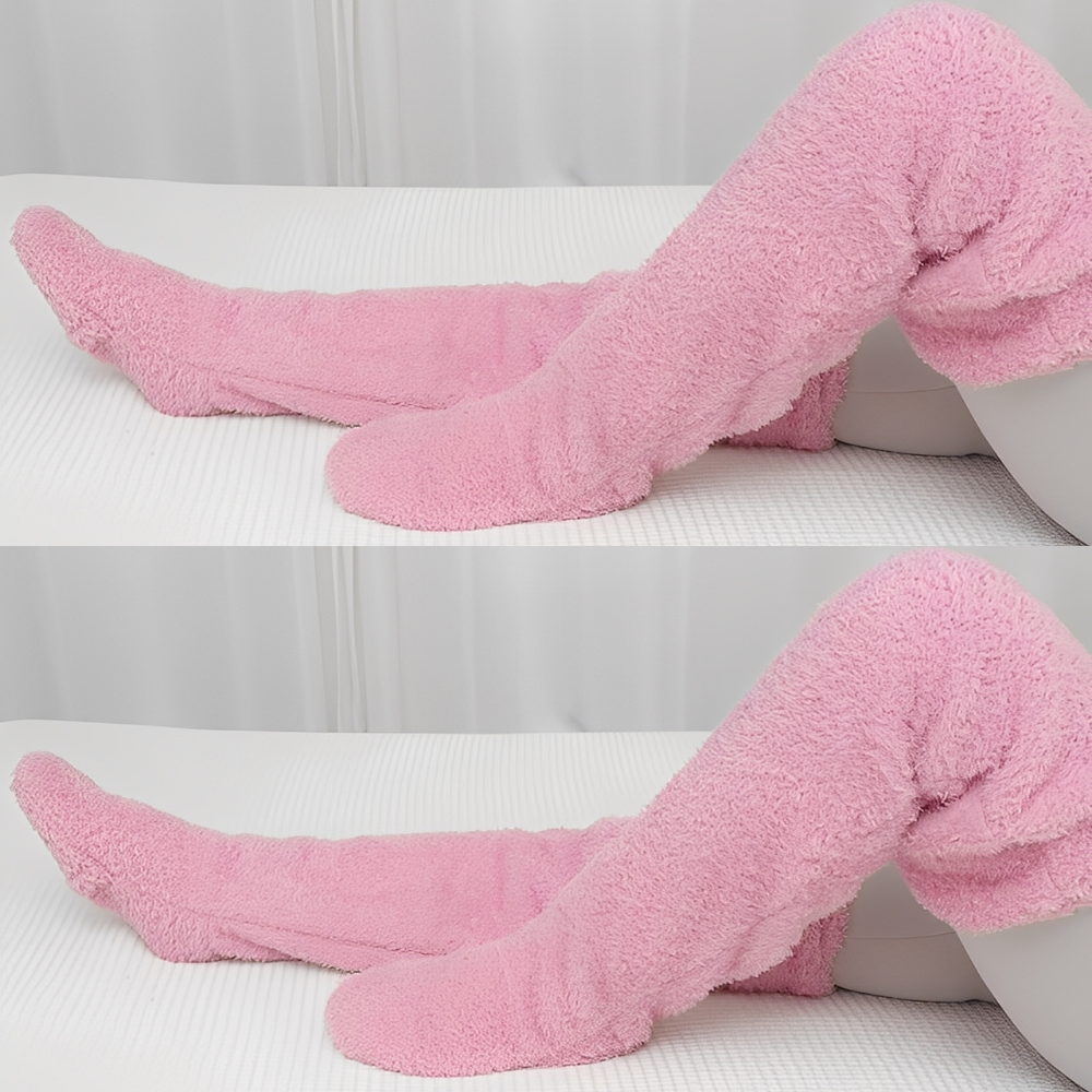 Camellia - Warme, überknielange Wintersocken für Damen