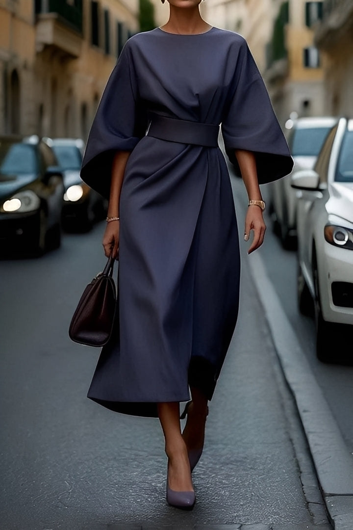 Nicole - Stilvolles Midikleid mit Laternenärmeln für Damen