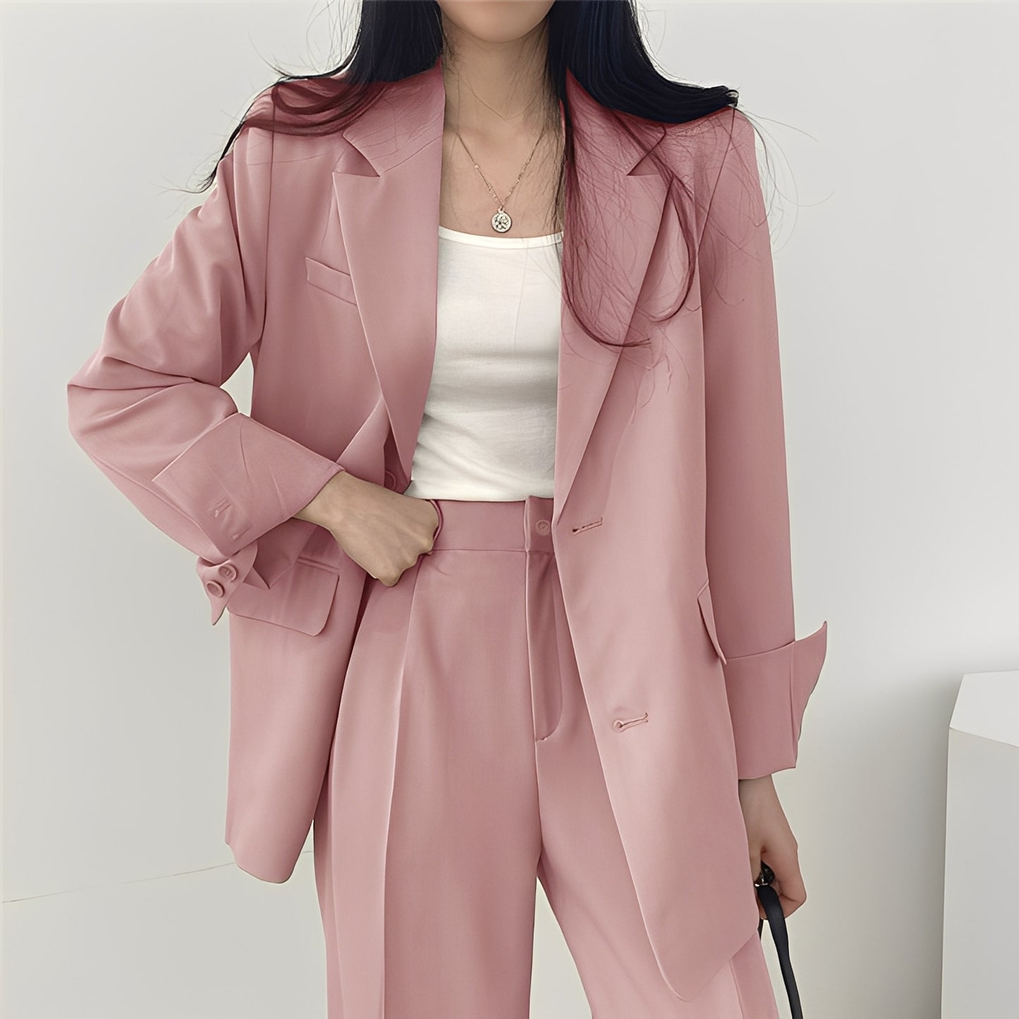 Alethea - Elegantes Set aus lockerem Blazer und Hose für Damen
