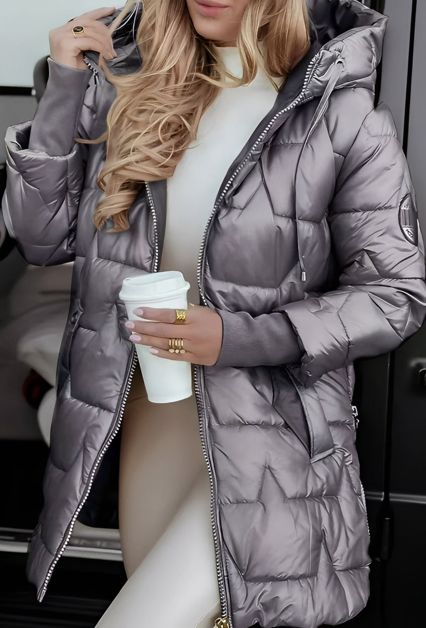 Georgina - Eleganter Daunenmantel mit Kapuze für Damen