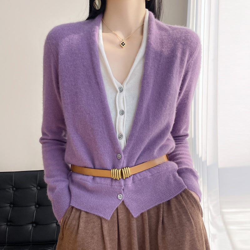 Jayleen - Lässiges Strickoberteil mit Knöpfen für Damen