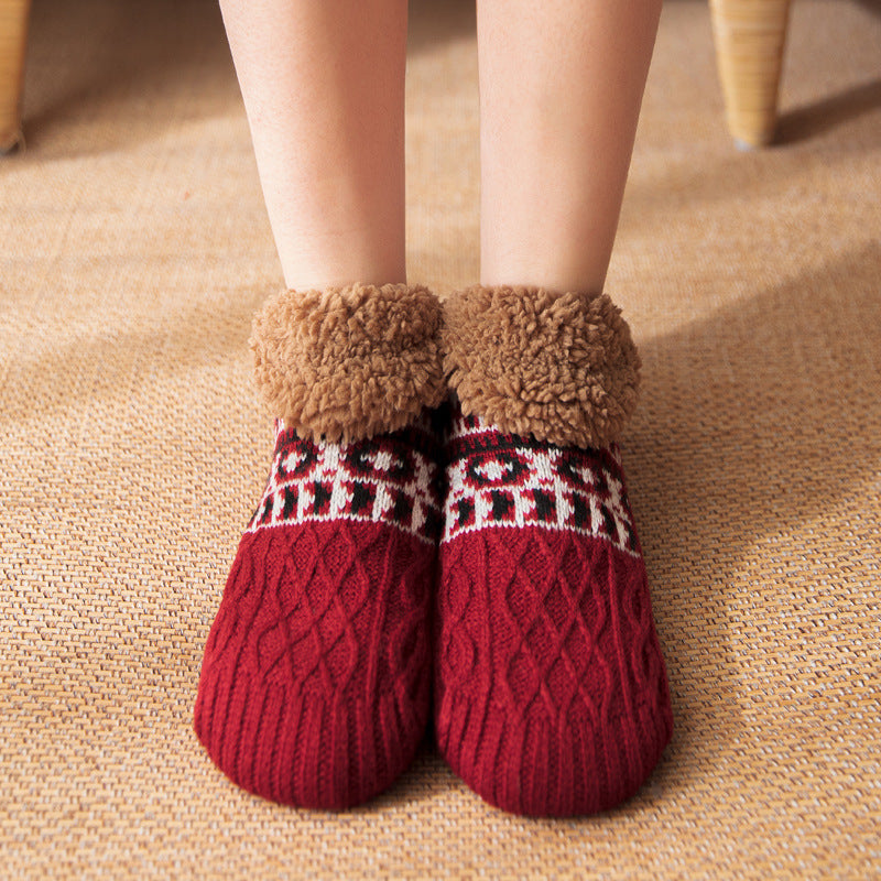 Nichole - Stilvolle, warme Anti-Rutsch-Socken für Damen