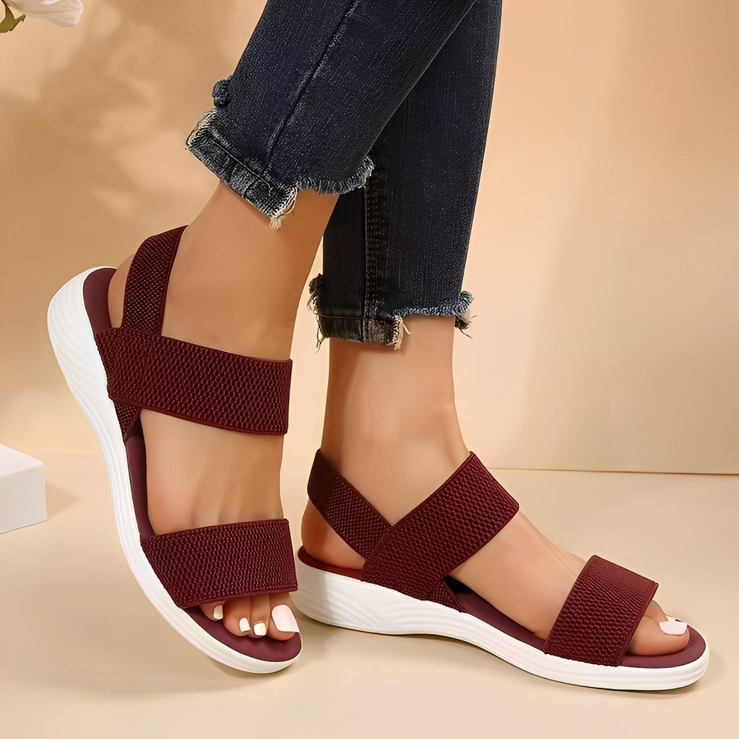 Jessika - Lässige flache Sandalen aus Flyknit für Damen