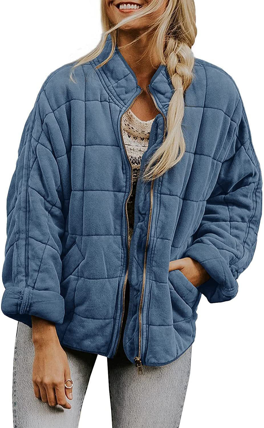 Wenona - Warme Karojacke mit Taschen für Damen