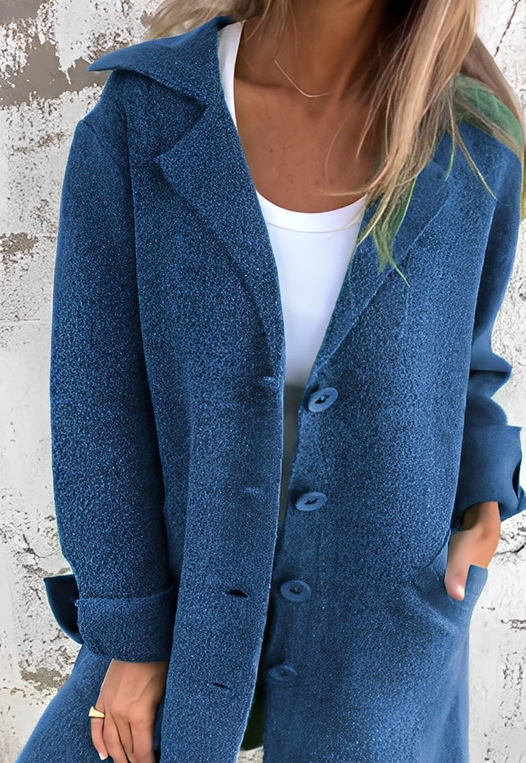 Izabelle - Lässiger langer Strickmantel für Damen
