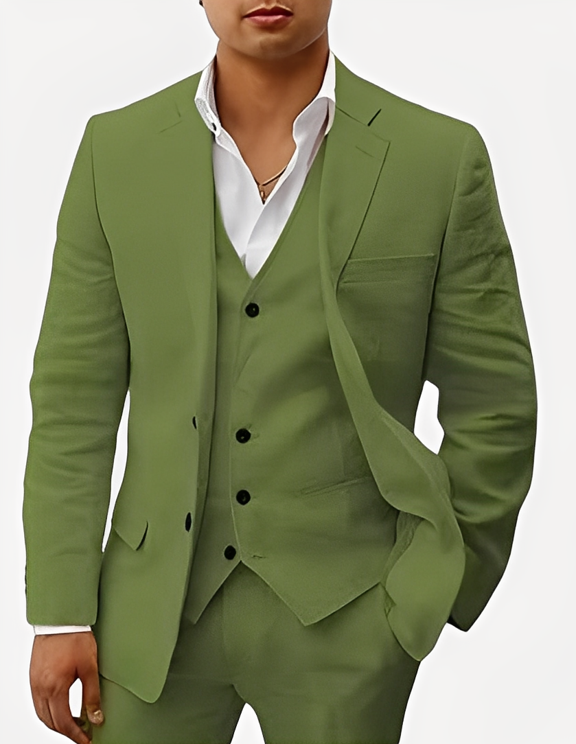 Beckham - Elegantes dreiteiliges Leinen-Set für Herren