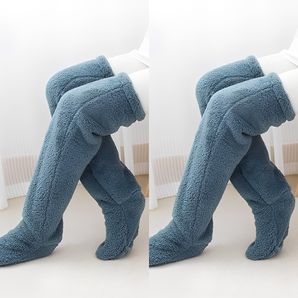Camellia - Warme, überknielange Wintersocken für Damen