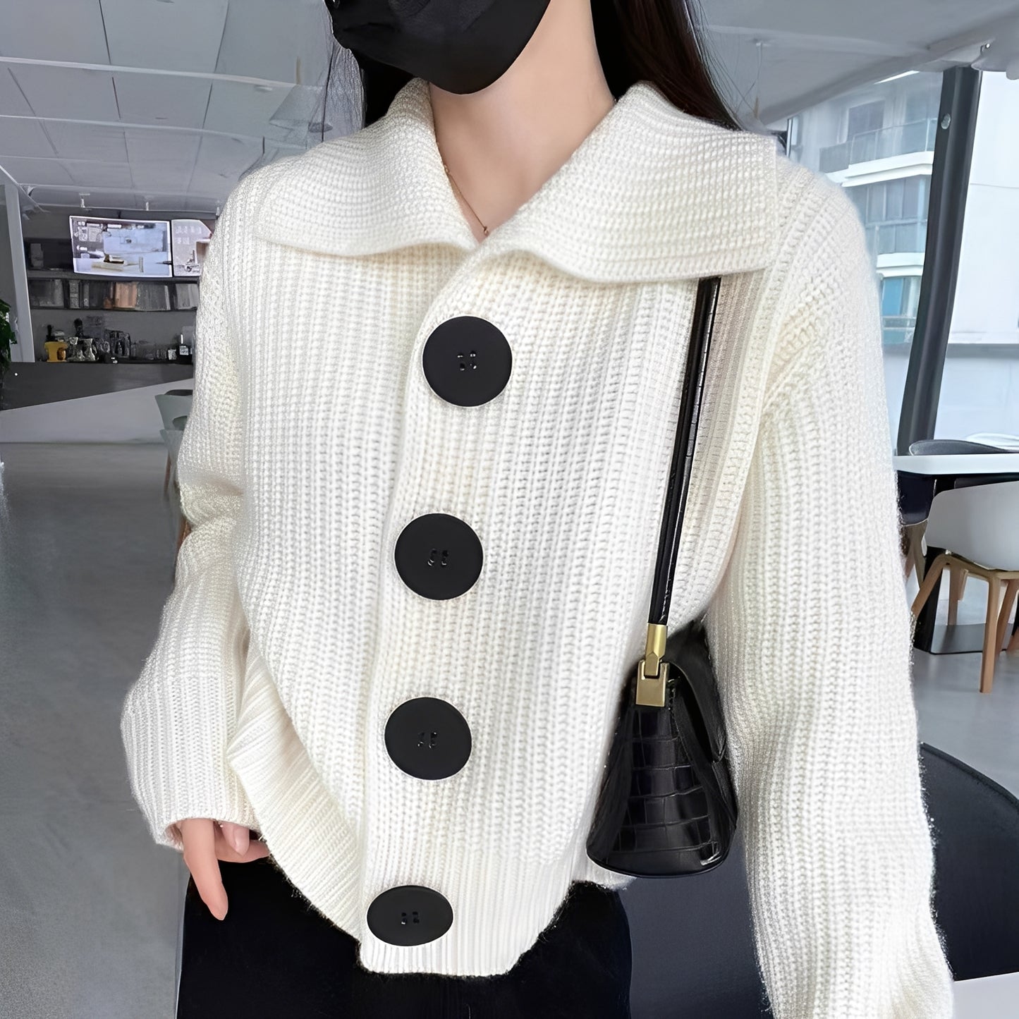 Alexus - Lockerer Cardigan mit Knopfleiste für Damen