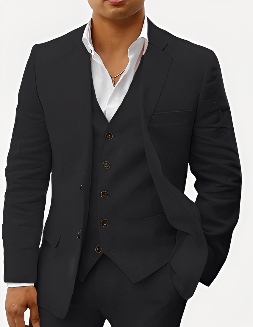Beckham - Elegantes dreiteiliges Leinen-Set für Herren