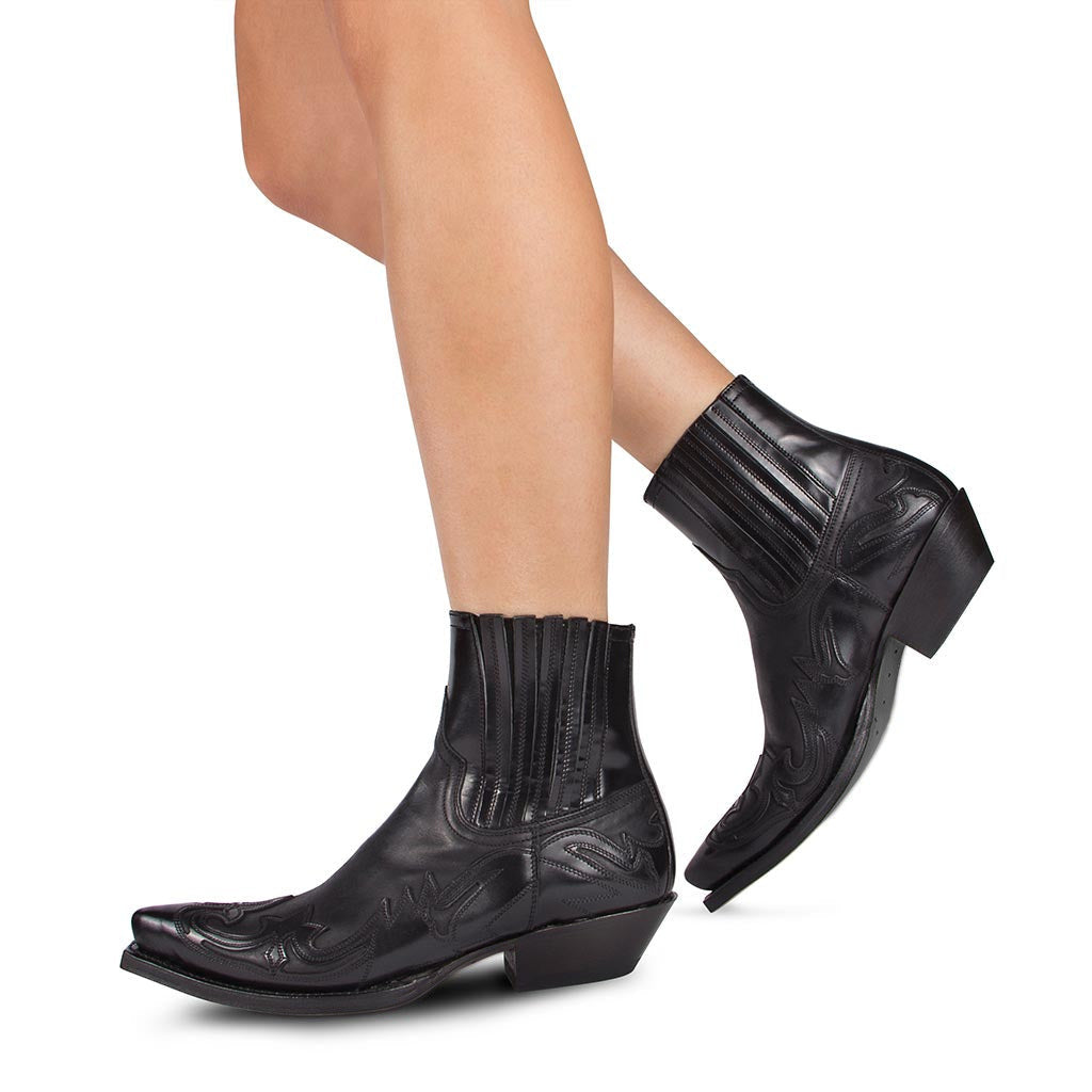 Geraldine - Retro-Cowboystiefel aus Leder für Damen