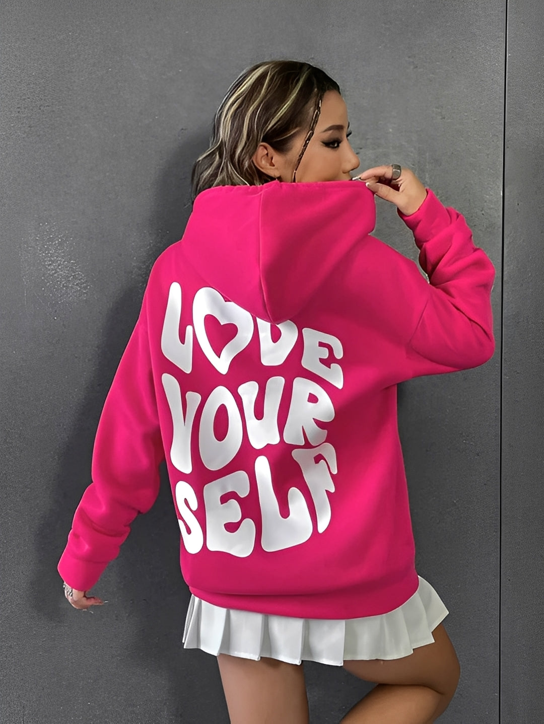 Rebeccah - Bedruckter, locker geschnittener Hoodie für Damen