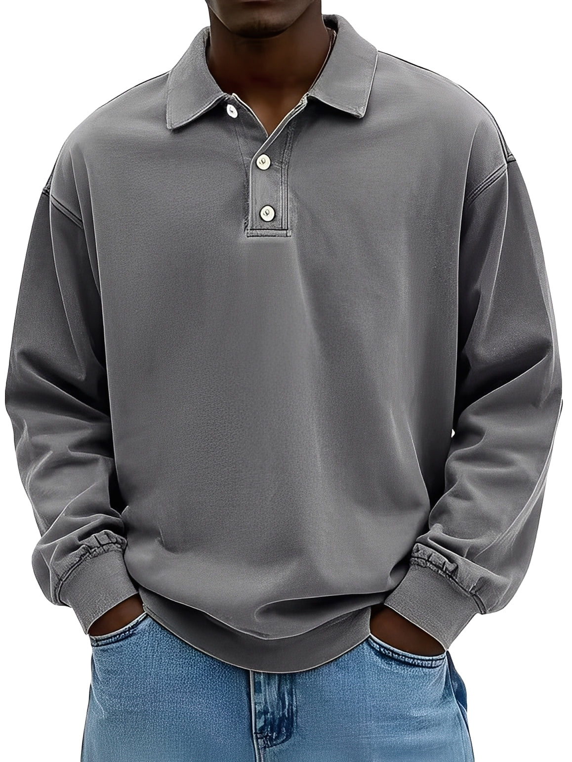 Clayton - Klassisches Langarm-Poloshirt für Herren