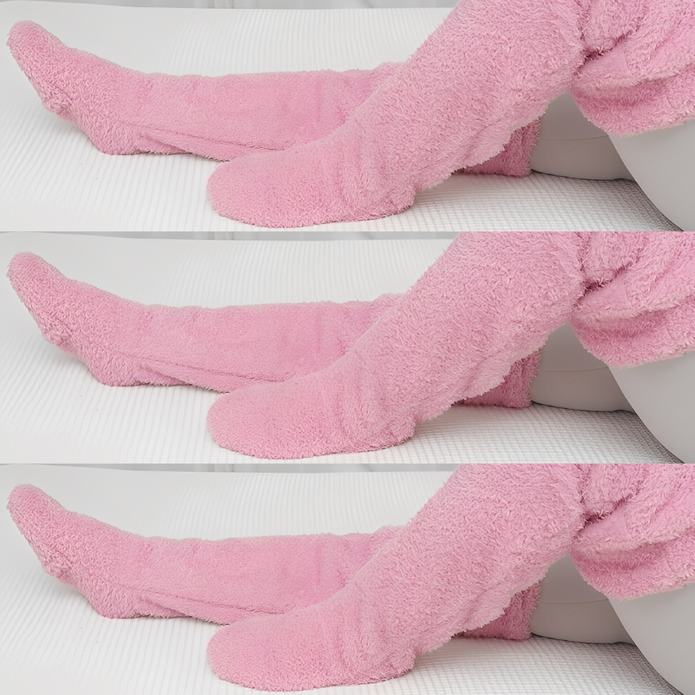 Camellia - Warme, überknielange Wintersocken für Damen