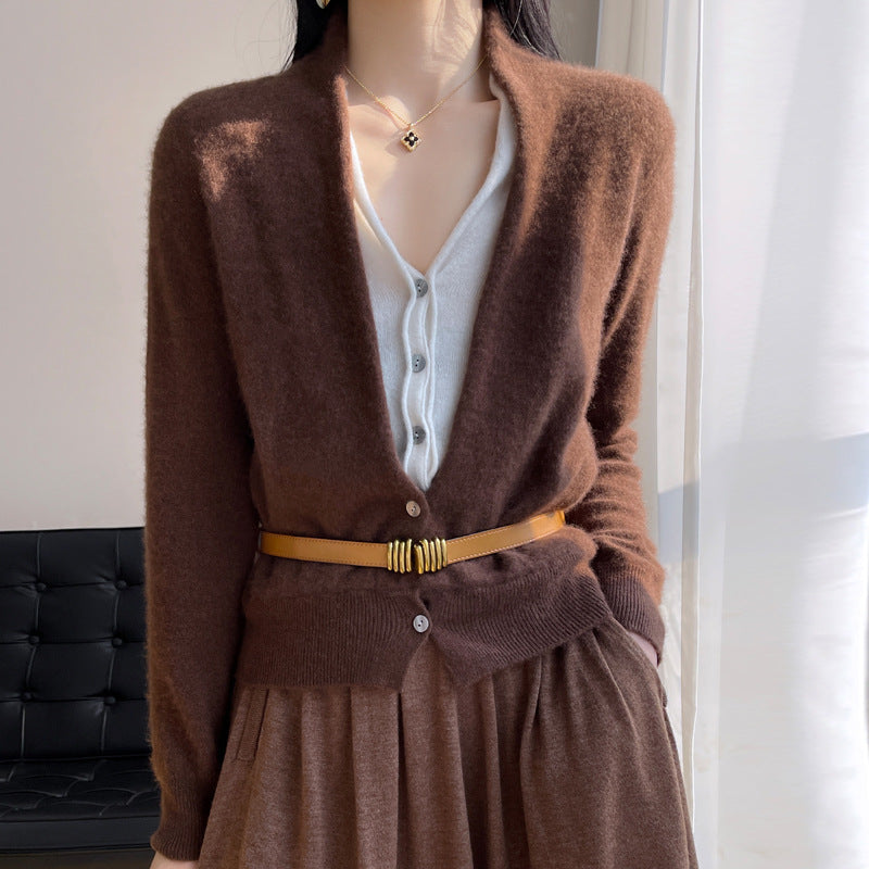 Jayleen - Lässiges Strickoberteil mit Knöpfen für Damen