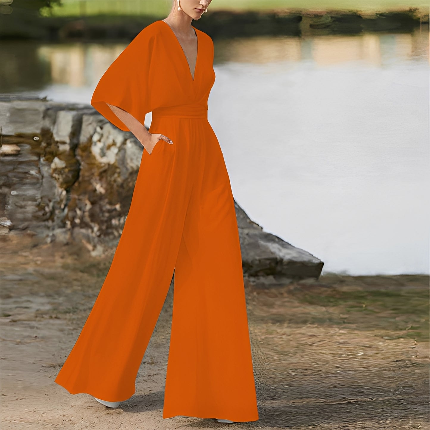 Carmella - Lockerer Jumpsuit mit hoher Taille für Damen