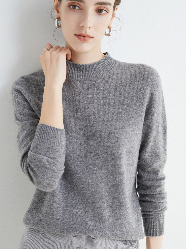 Rhoda - Einfacher Strickpullover aus Kaschmir für Damen