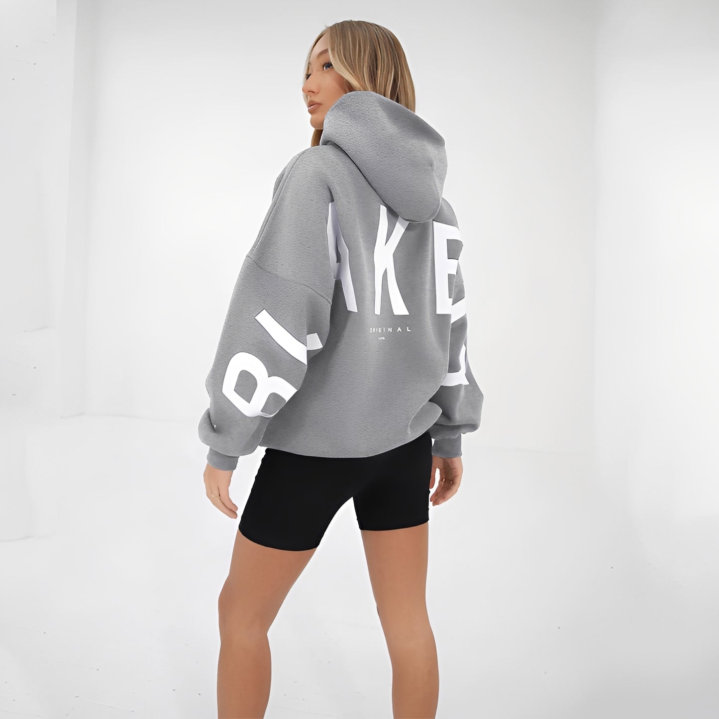 Amanda - Warme Kapuzenjacke mit trendigem Print für Damen