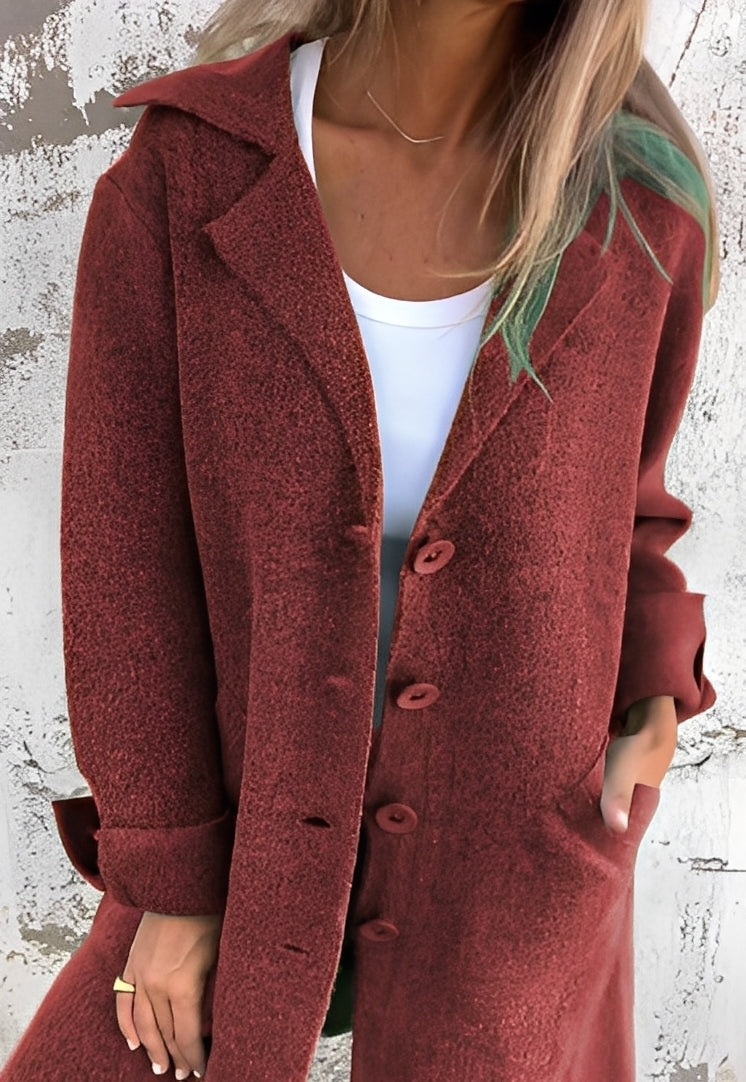 Izabelle - Lässiger langer Strickmantel für Damen