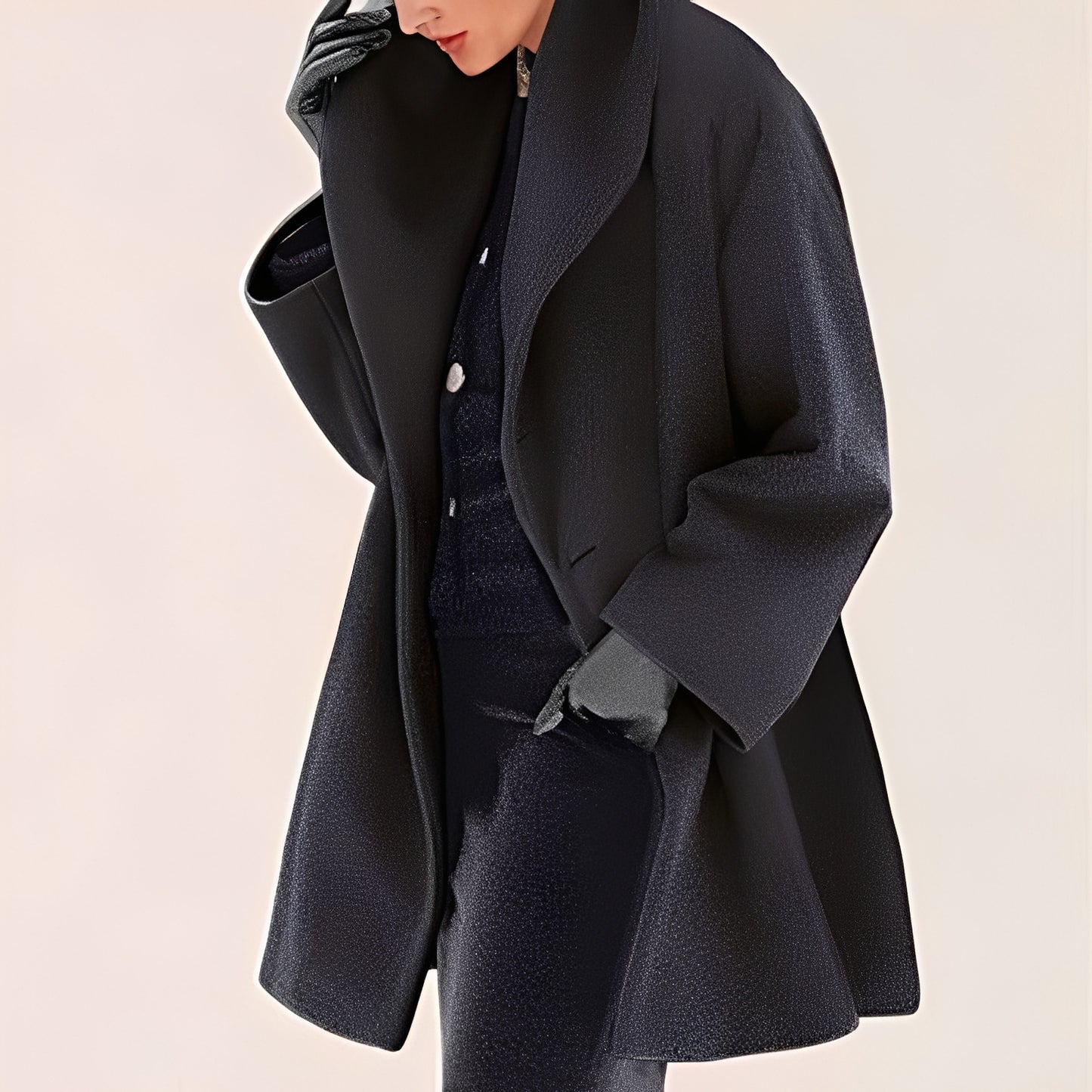 Dannie - Eleganter, locker fallender Wollmantel für Damen