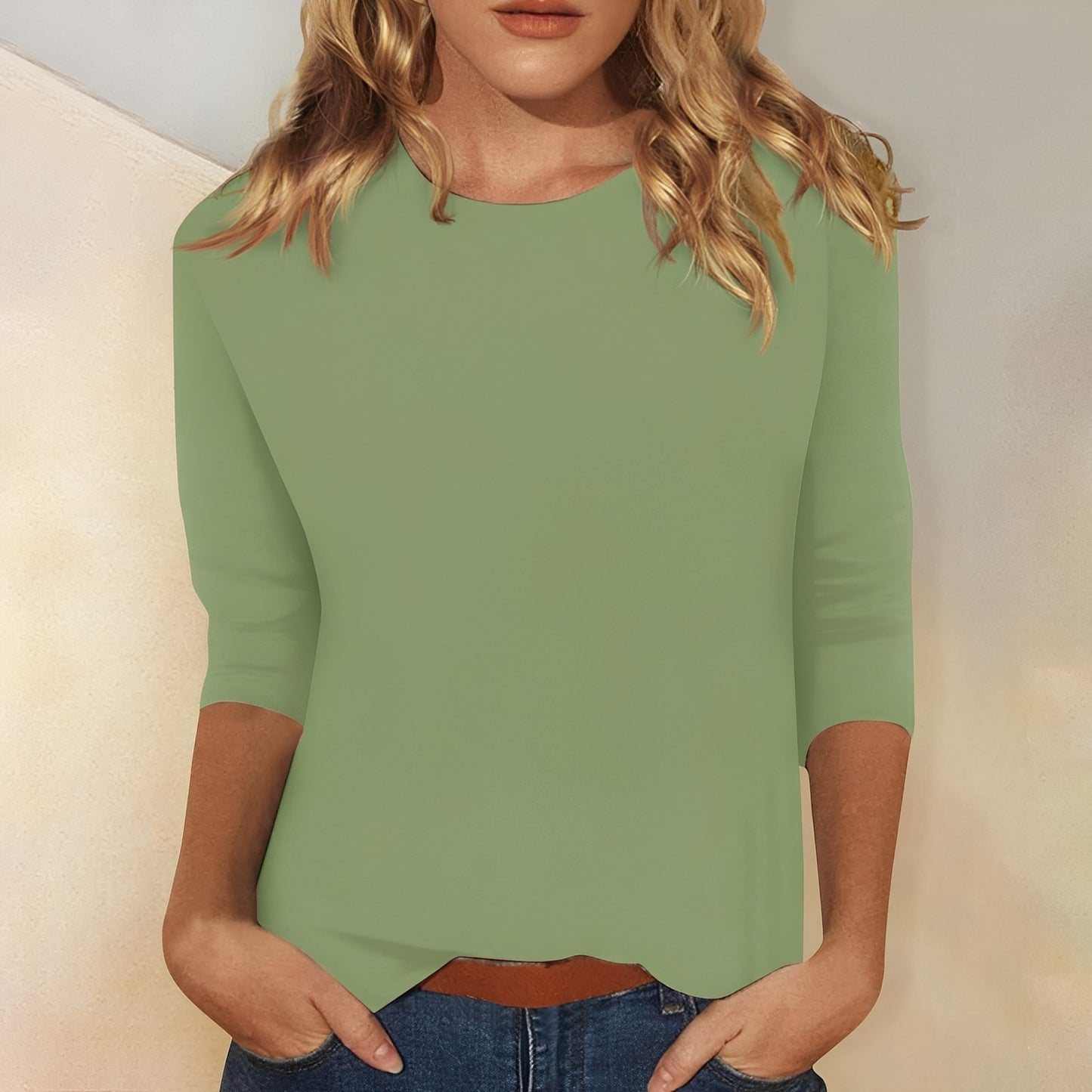 Katherina - Lässiges Langarmshirt mit Rundhalsausschnitt für Damen
