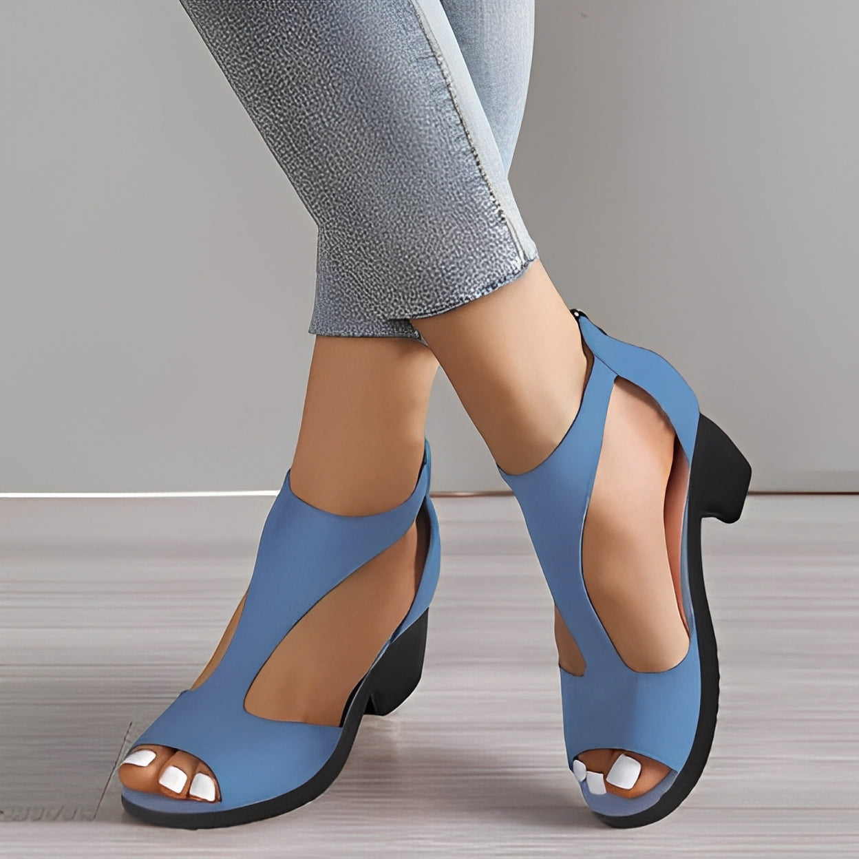 Mylah - Hochhackige Sandalen mit Reißverschluss für Damen