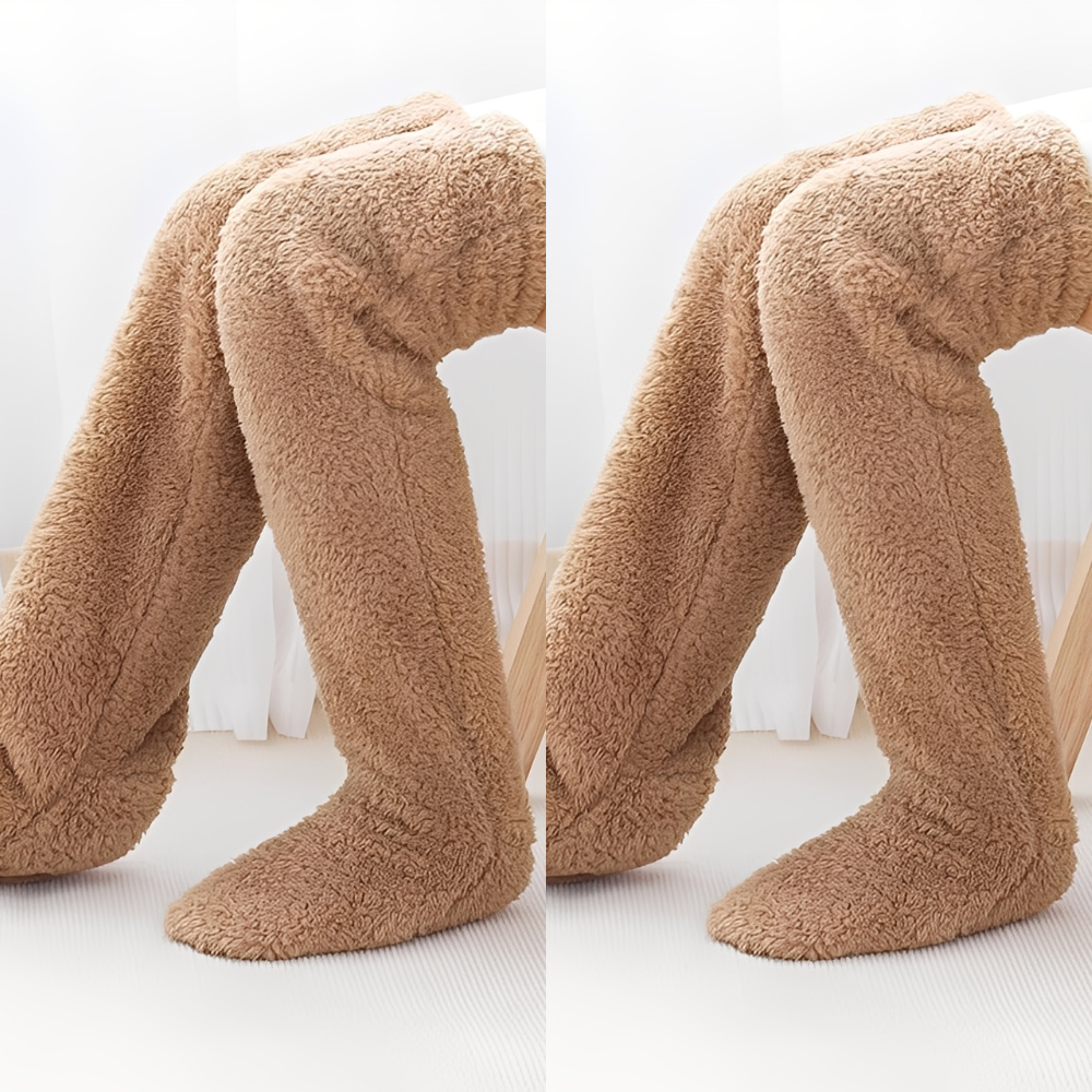 Camellia - Warme, überknielange Wintersocken für Damen