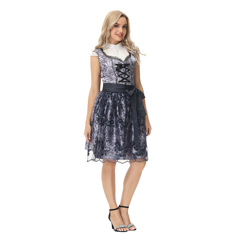 Briley - Klassisches Oktoberfestkleid mit kurzen Ärmeln für Damen