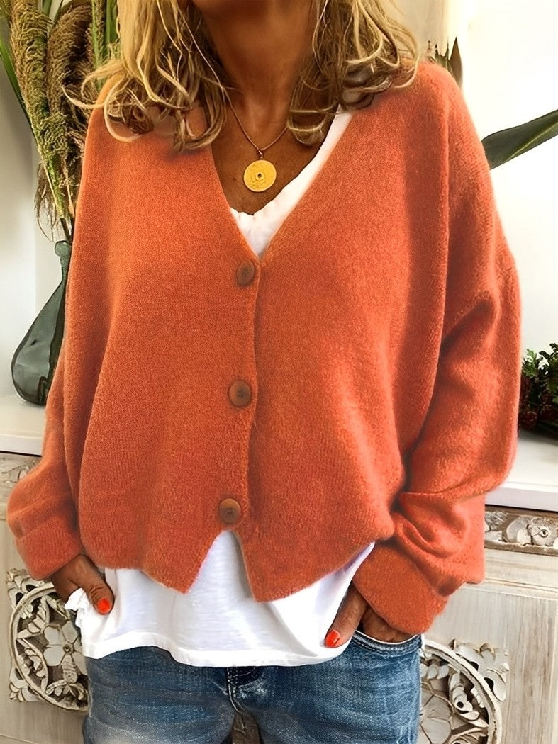 Evette - Lässige Strickjacke mit Knöpfen für Damen