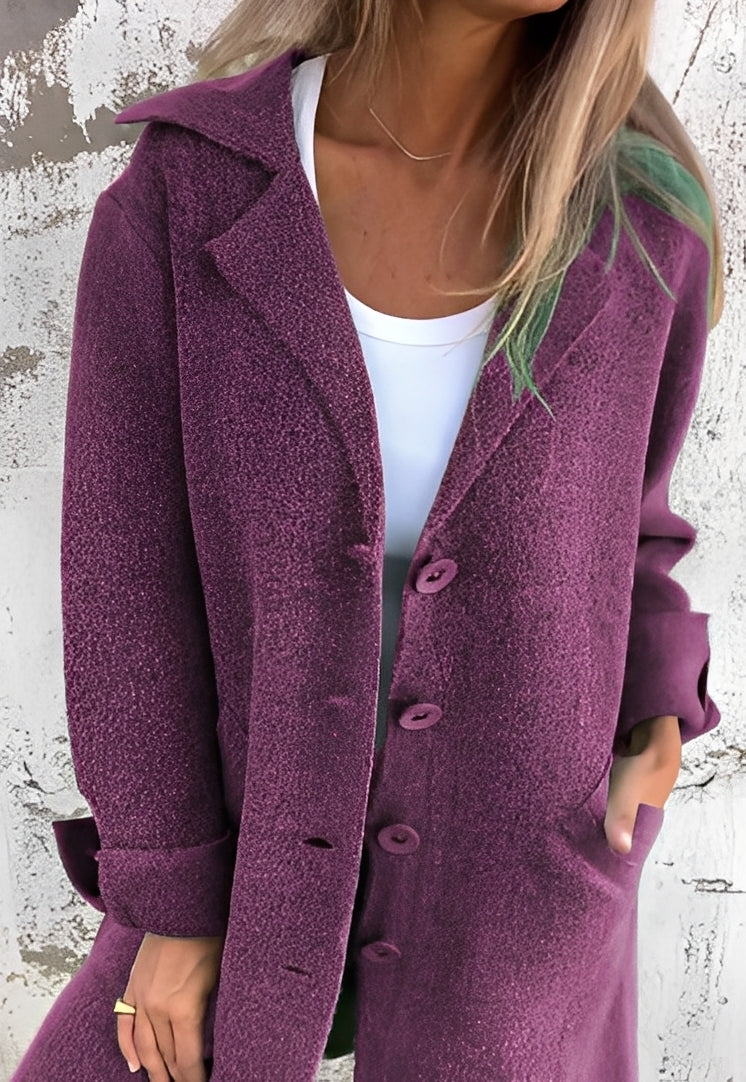 Izabelle - Lässiger langer Strickmantel für Damen