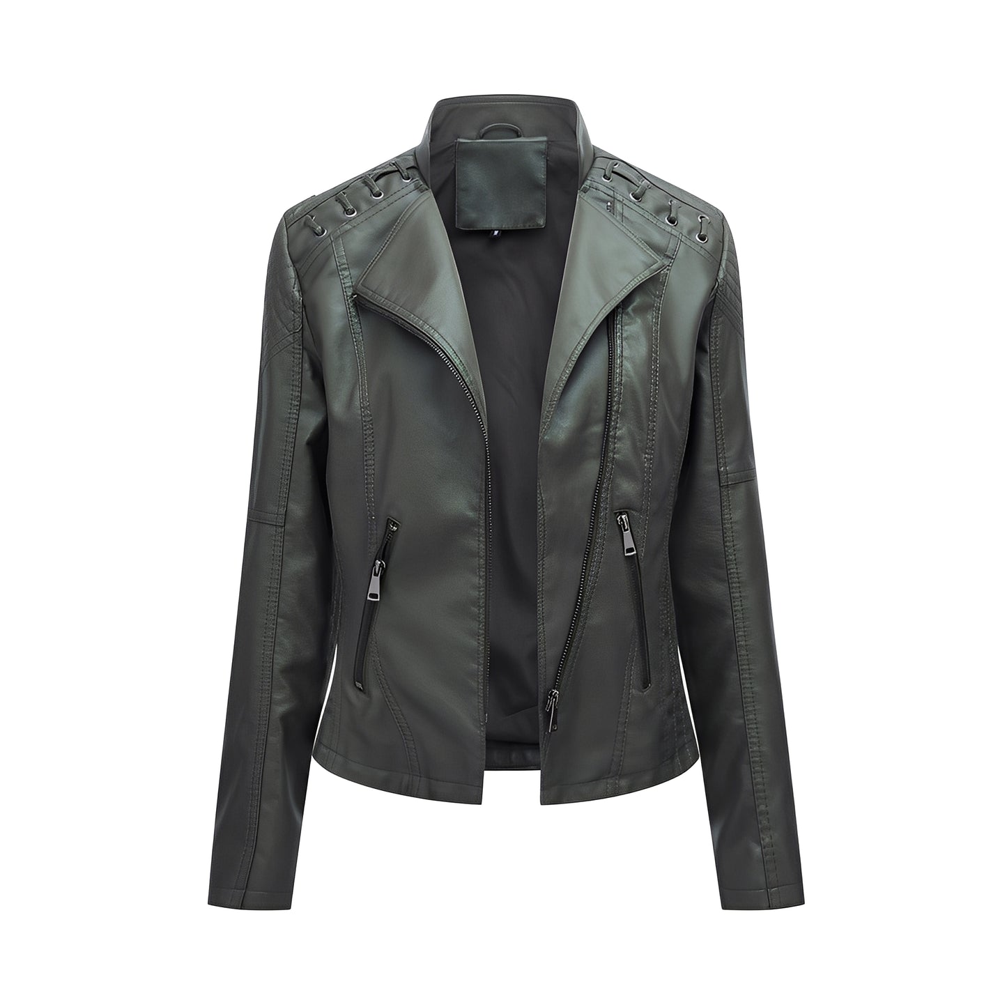 Narelle - Stilvolle, schmale kurze Lederjacke für Damen