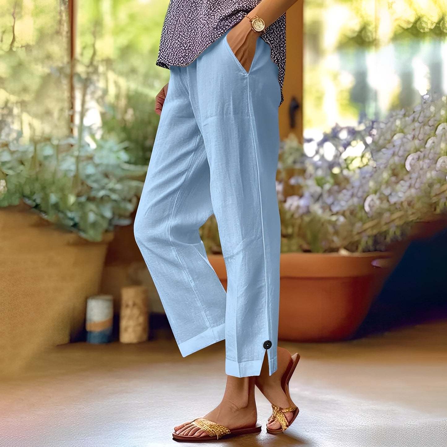 Kassia - Lässige Sommerhose aus Leinen für Damen