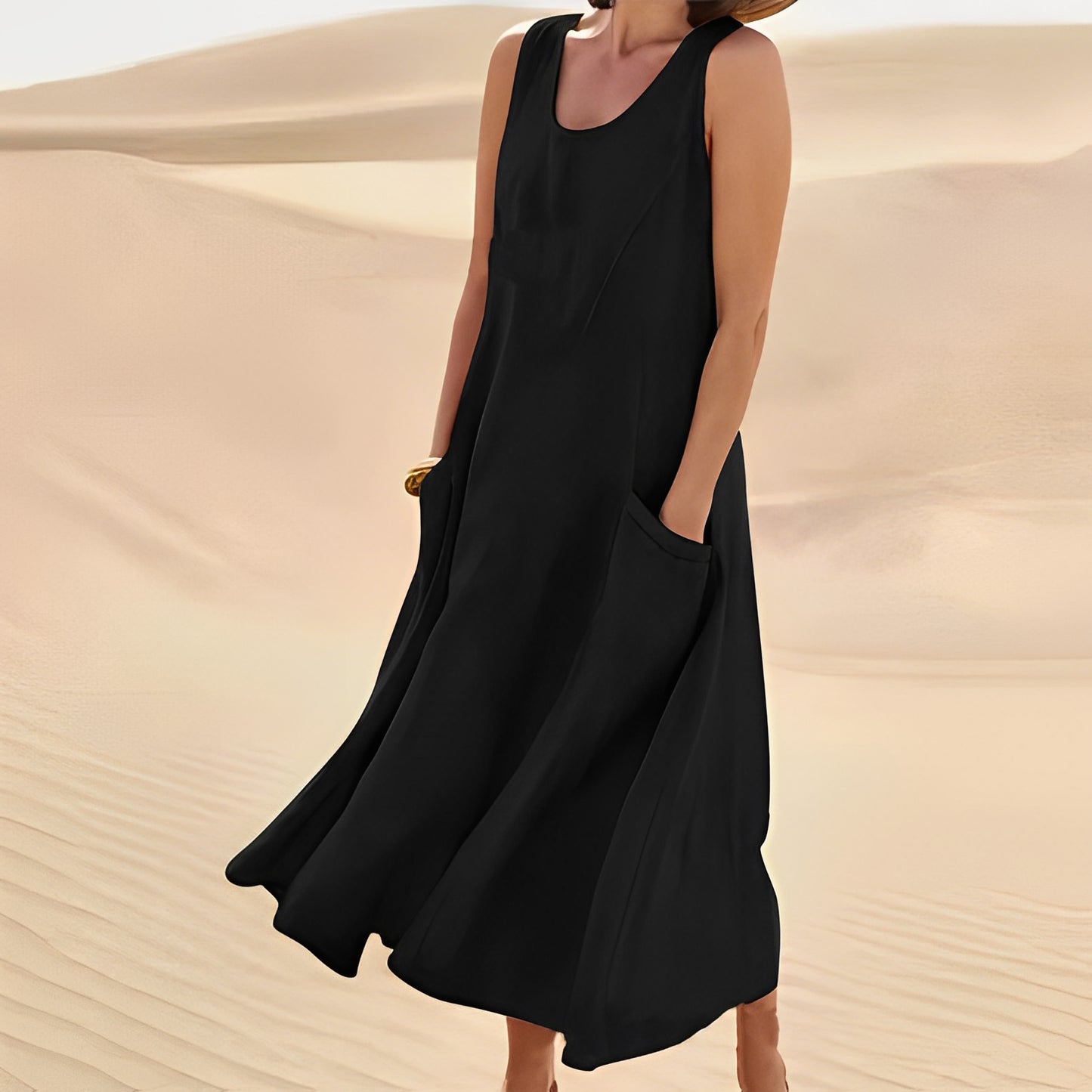 Melyssa - Weiches, ärmelloses langes Kleid für Damen