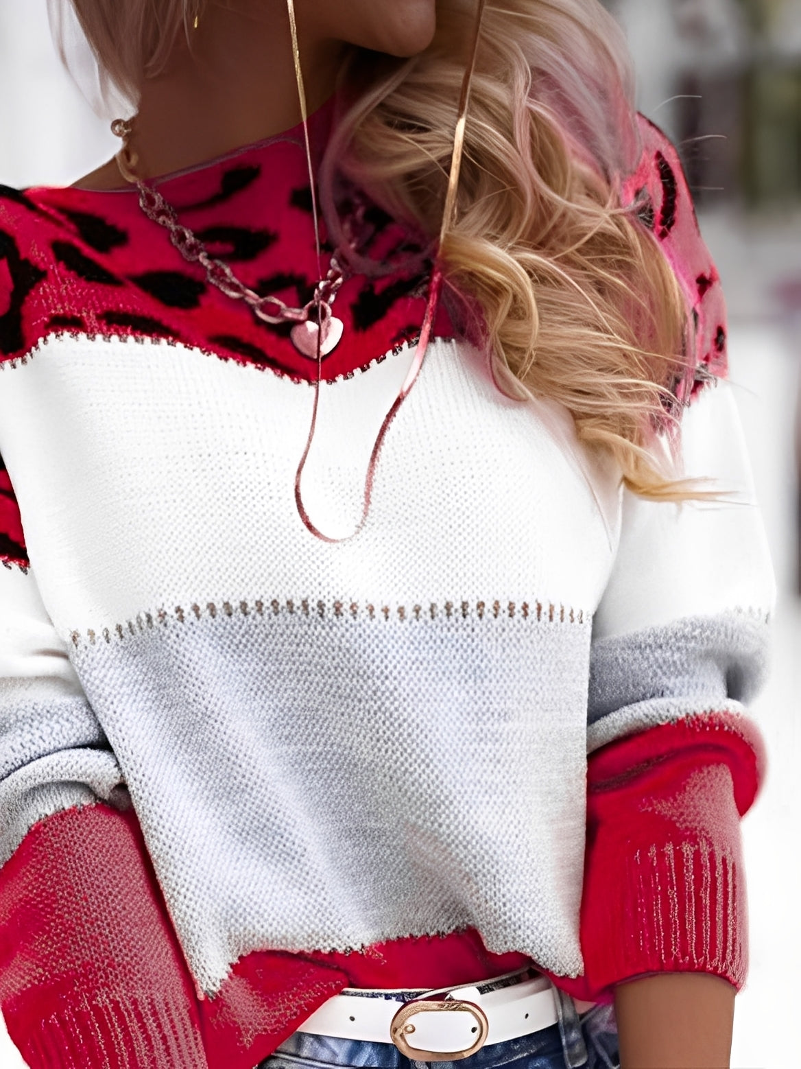 Catrina - Lässiger, weicher Strickpullover mit Streifen für Damen