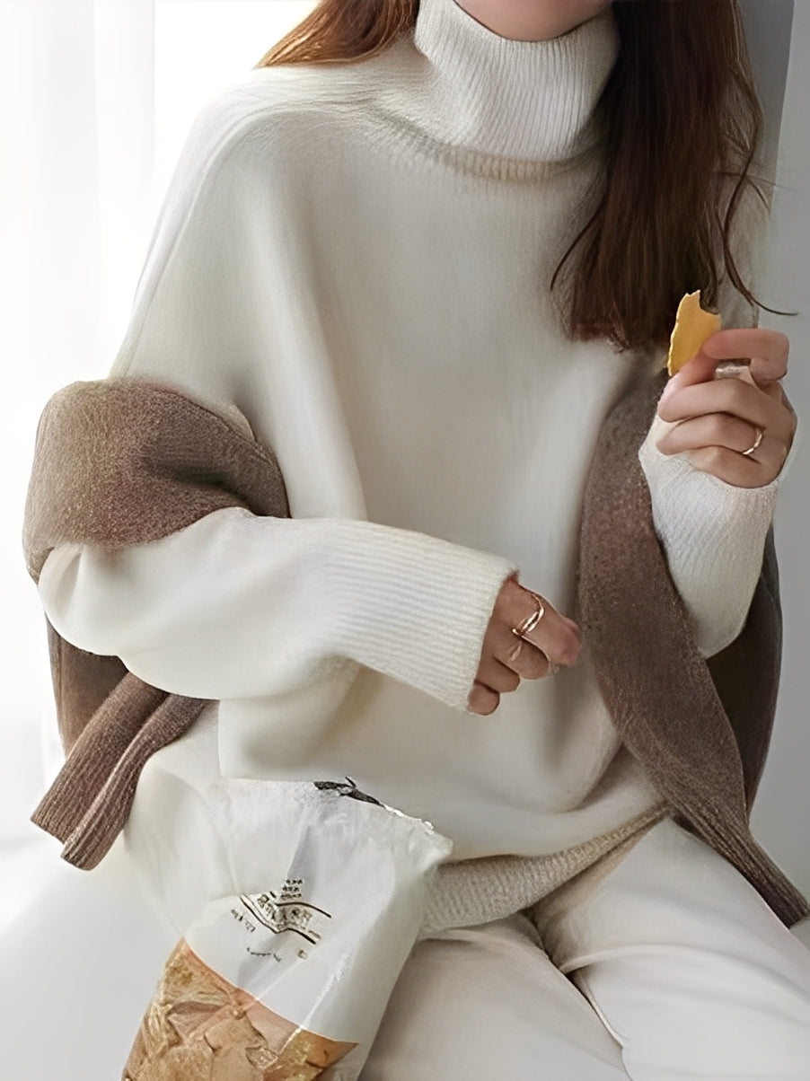 Adrienne - Stilvoller, locker sitzender Kaschmir-Rollkragenpullover