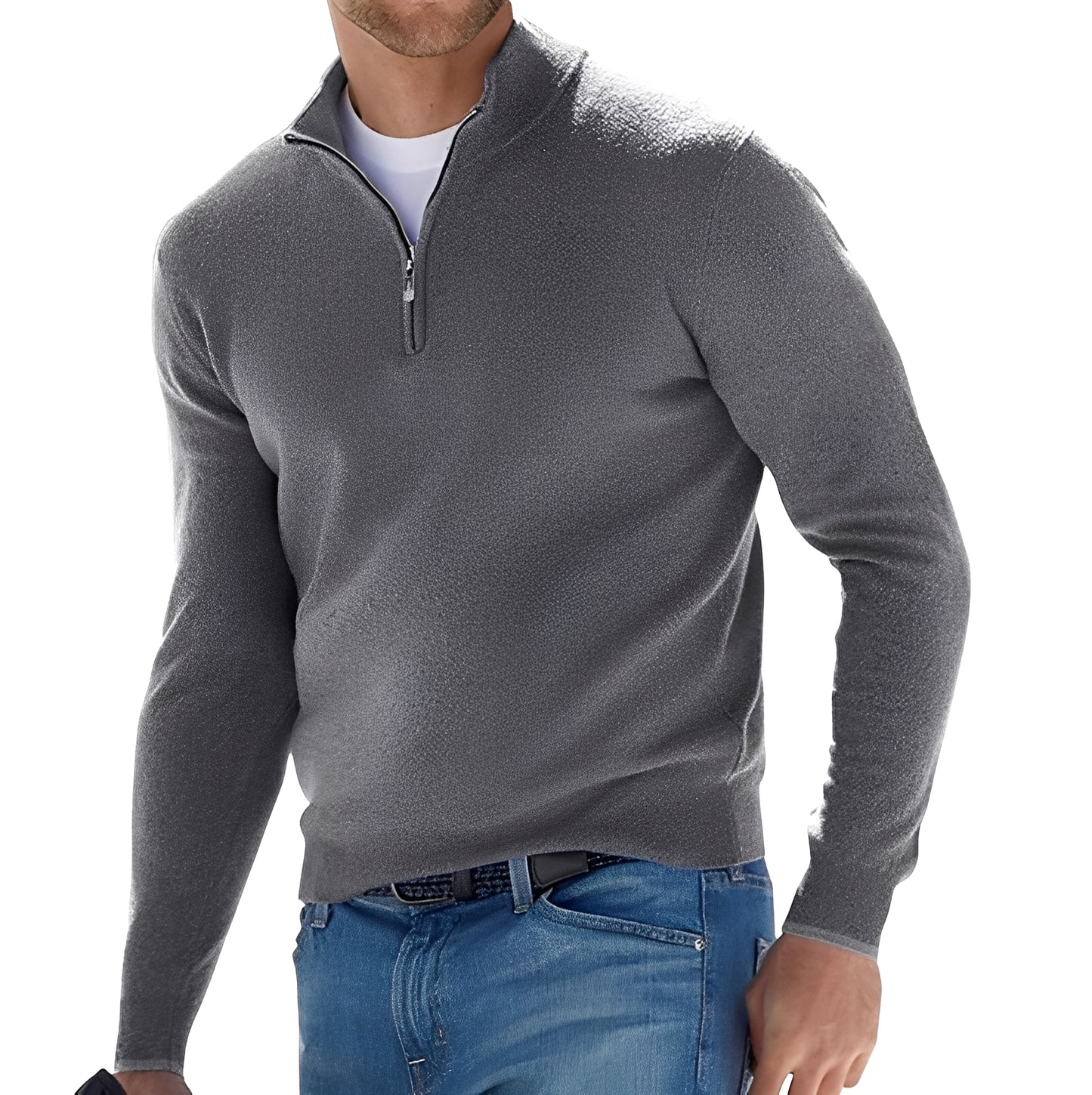 Rufus - Lässige Jacke mit Reißverschluss und hohem Kragen für Herren