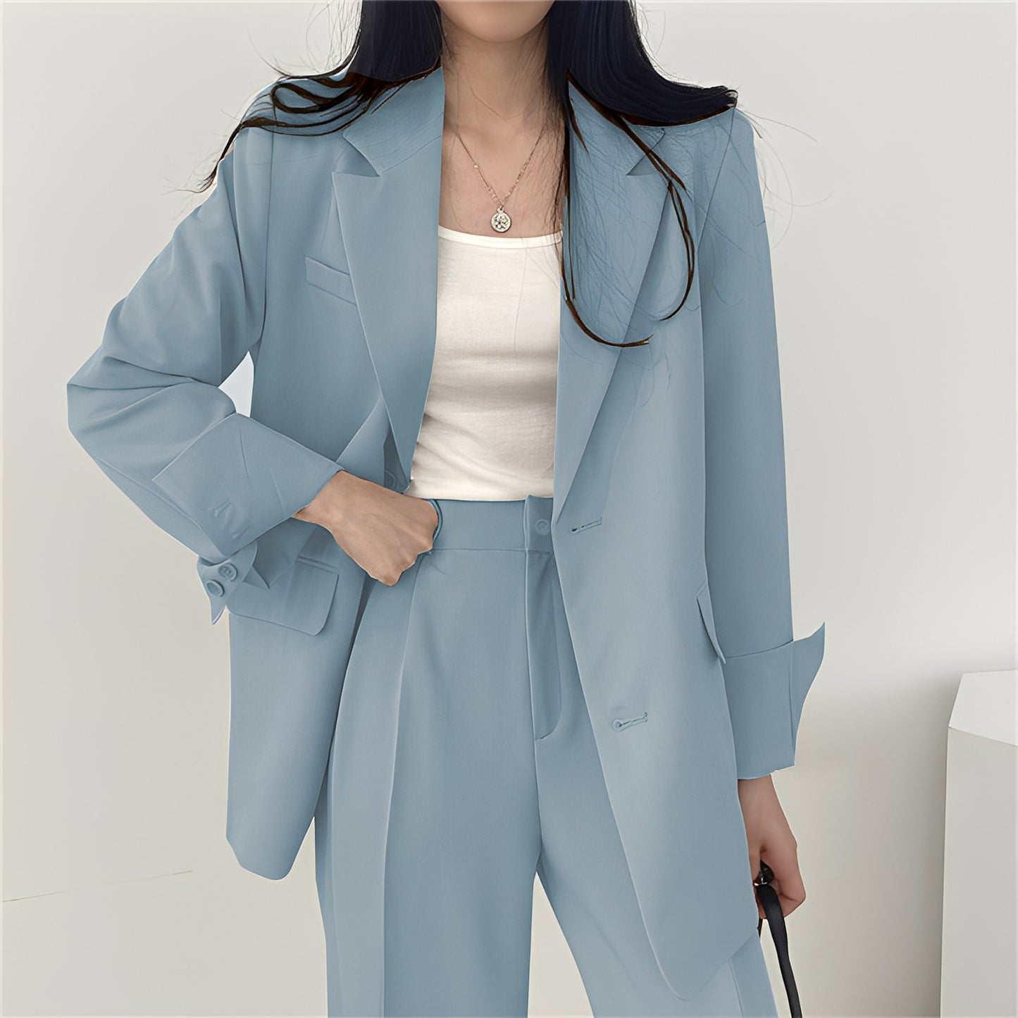 Alethea - Elegantes Set aus lockerem Blazer und Hose für Damen